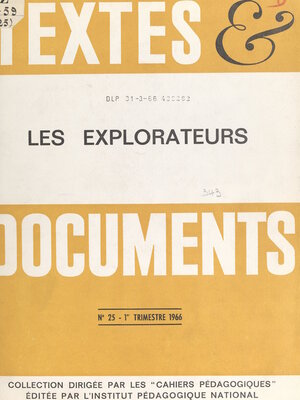 cover image of Les explorateurs